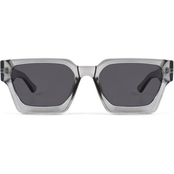 ⚡Men Grey Fashion Thick Trendy Square Shades Rectangle Designer SunGlasses - Picture 2 of 7